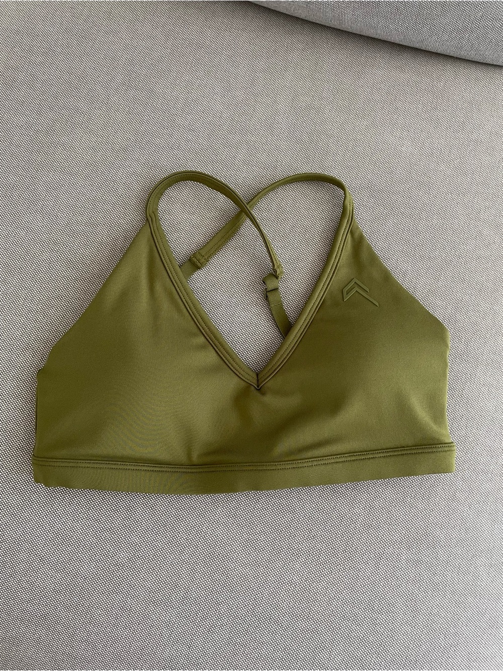 Oner Active Olive Green Timeless strappy sport bra